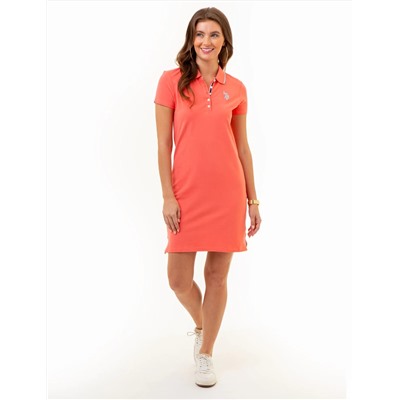 TIPPED POLO DRESS
