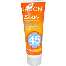Jason Natural, Солнце, солнцезащитное средство для спортсменов, SPF 45, 4 унции (113 г)