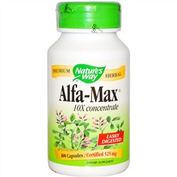 Nature's Way, Alfa-Max,  концентрация 10X, 100 капсул