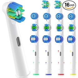 Sulkiwe Replacement Toothbrush Heads Compatible with Oral B Braun Electric Toothbrush, Toothbrush Attachment Suitable for Oral-B Pro Vitality Genius X Teen TriZone Junior Smart Advance Power, Pack of