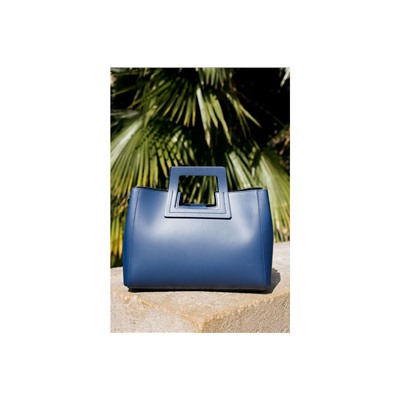 Bolso de piel y neceser Jane Azul marino