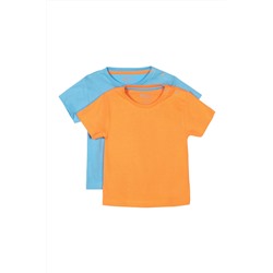 2 camisetas Azul y naranja Размер 9/12 meses