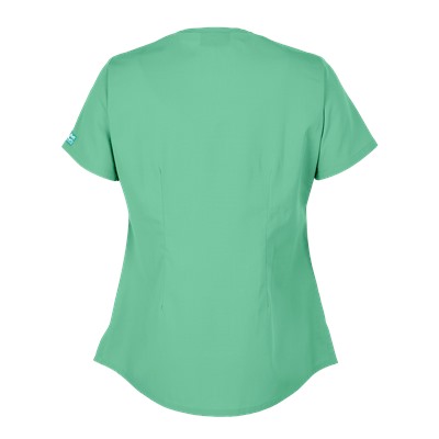 Butter-Soft Scrubs by UA™ Rhinestone Button Front Y-Neck Top