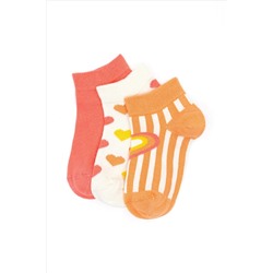 Kız Çocuk 3'lü Patik Çorap