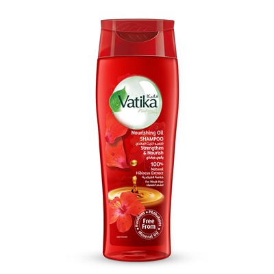 DABUR VATIKA Naturals Shampoo Nourishing Oil Hibiscus Шампунь для волос против ломкости волос с маслом гибискуса 425мл