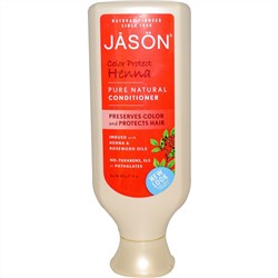 Jason Natural, Чистый натуральный кондиционер для защиты цвета с хной, 454 г