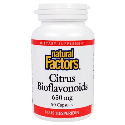 Natural Factors, Цитрусовые биофлавоноиды, 650 мг, 90 капсул