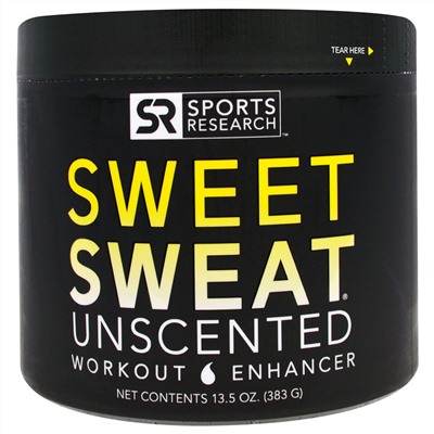 Sports Research, Sweet Sweat, Усилитель Эффективности Тренировок, без Запаха, 13,5 унций (383 г)