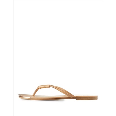 Gold-Tipped Thong Sandals
