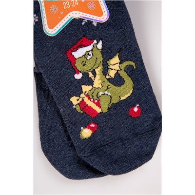 Детские носки с новогодним принтом дракон Брестские