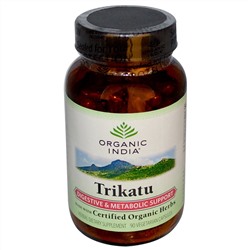 Organic India, Трикату, помощь при пищеварении и метаболизме, 90 вегетарианских капсул