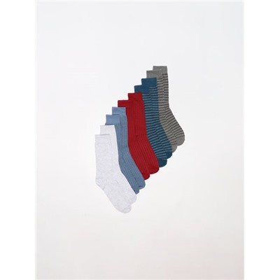 PACK OF 5 PAIRS OF CONTRAST SOCKS