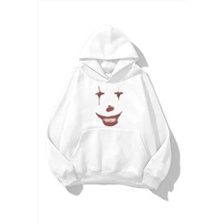 Trendiz Unisex Fun Clown Sweatshirt Beyaz Trndz1817