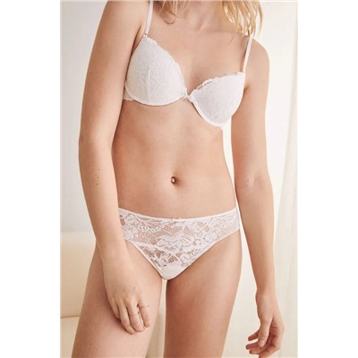 Braga culotte encaje blanco