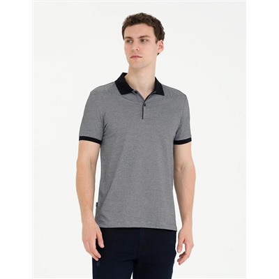 Siyah Slim Fit Polo Yaka Tişört