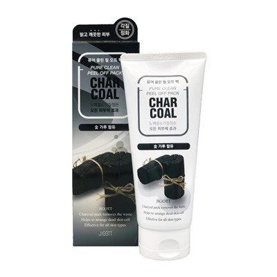 JIGOTT Char Coal Pure Clean Peel Off Pack Очищающая маска-пленка с древесным углём 180мл