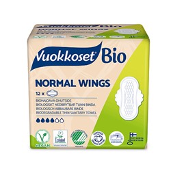 Прокладки "100% Bio Normal Wings", с крылышками