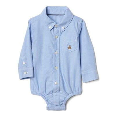 Baby Oxford Button-Up Bodysuit