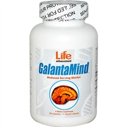 Life Enhancement, Пищевая добавка «Начальный набор GalantaMind», 4 мг, 90 капсул
