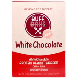 Buff Bake, White Chocolate Протеиновая Миндальная Намазка, 10 Сжимаемых пакетов, по 1,15 унции (32 г) каждый