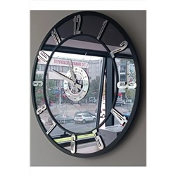 YC MELONNİ Gerçek Aynalı Duvar Saati 50 Cm City Vip Salon Füme 149275