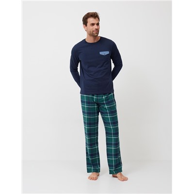 Flannel Pyjamas Trousers, Men, Multicolour