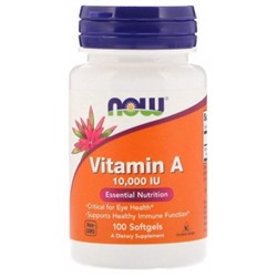 Now Foods Vitamin A 10000 IU Softgels (100 капс.)