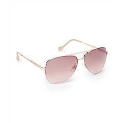 Rose Goldtone & Nude Aviator Butterfly Sunglasses | ОЧКИ Jessica Simpson Collection