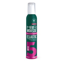 [MI-RI-NE] Мусс-стайлинг для укладки волос УПРУГИЕ ЛОКОНЫ Hair Mousse Keratin Care Elastic, 200 мл