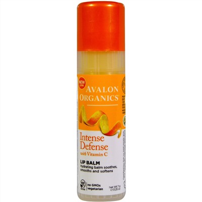 Avalon Organics, Смягчающий бальзам для губ с витамином C, 0,25 унции (7 г)