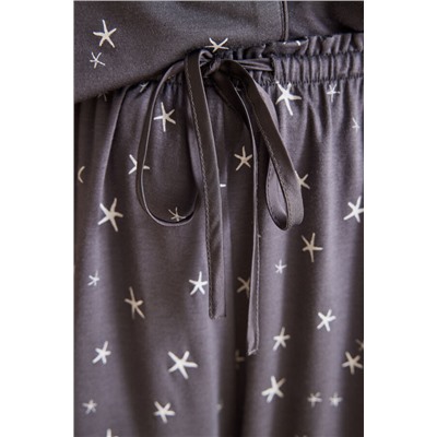 Pijama camisero Capri soft touch gris