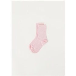 Kurze Socken mit Cashmere und Rippmotiv für Mädchen