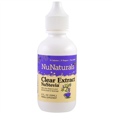 NuNaturals, Чистый экстракт NuStevia, 2 жидк. унции (59 мл)