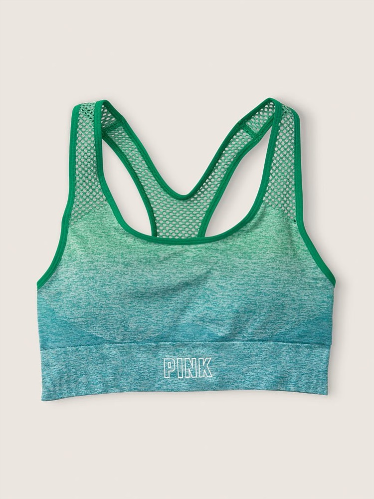 Seamless Lightly Lined Gym Racerback Sports Bra