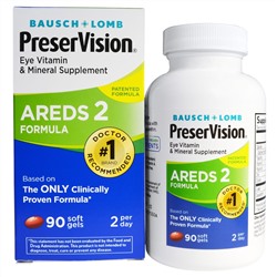 Bausch & Lomb PreserVision, Формула AREDS 2, 90 мягких желатиновых капсул
