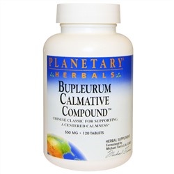 Planetary Herbals, Bupleurum Calmative Compound (успокаивающий состав с володушкой), 550 мг, 120 таблеток