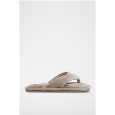 Sandalias de terciopelo Beige