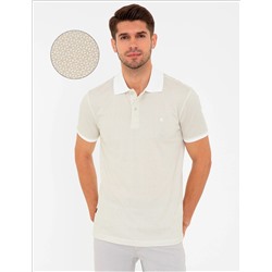 Bej Slim Fit Polo Yaka Tişört