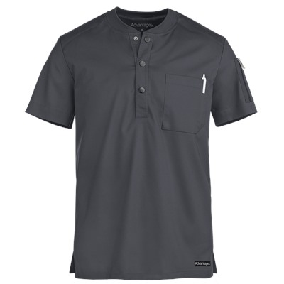 UA Advantage STRETCH Men's 2-Pocket Short Sleeve Henley Scrub Top