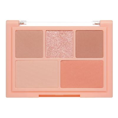 [LIZDA] Палетка теней для век NUDY PEACH TALK MINI 01 Mood Fit Palette, 5 гр