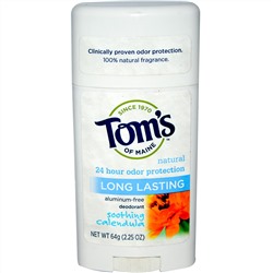 Tom's of Maine, Натуральный дезодорант длительного действия, успокаивающая календула, 2.25 унций (64 г)
