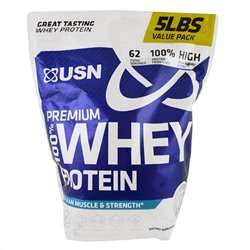 USN, 100% премиальный сывороточный протеин, со вкусом WheyTella, 5 фунтов (2,27 кг)