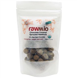 Rawmio, Пророщенный фундук в шоколаде, 2 унции (57 г)