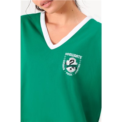 Camiseta Slytherin Harry Potter Colortheriz - Verde