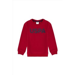 Çocuk Kırmızı Basic Bisiklet Yaka Sweatshirt