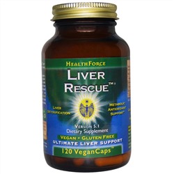 HealthForce Nutritionals, Liver Rescue, версия 5.1, 120 вегетарианских капсул