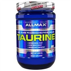 ALLMAX Nutrition, 100% чистый таурин + максимальная сила + усвоение, 3000 мг, 14,1 унции (400 г)
