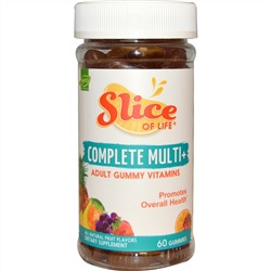 Hero Nutritional Products, Slice of Life, мультивитамин+, мармеладные витамины для взрослых, 60 штук