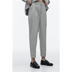 TROUSERS WITH TURN-UP HEMS