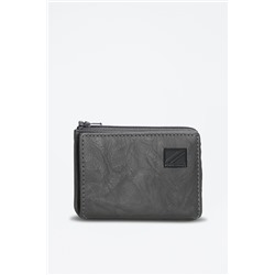 Cartera de piel Chief Gris oscuro